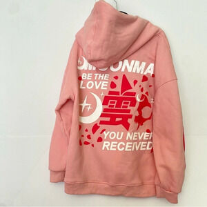 Moon may pink oversized hoodie size M‎
